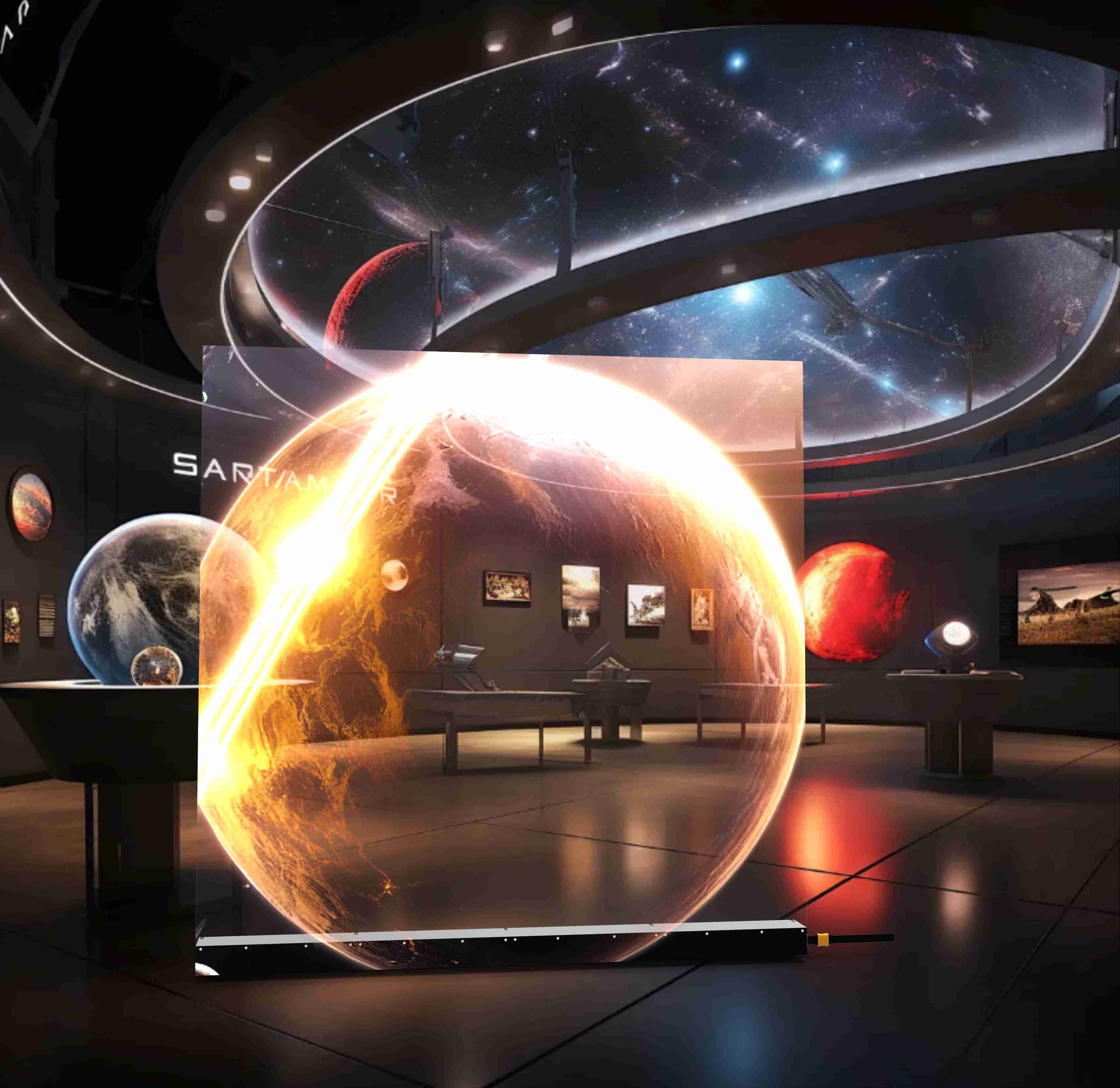 Customized SMD Flexible LED Film Screen P10 Transparent Video Advertising Wall Panel Media(图1)