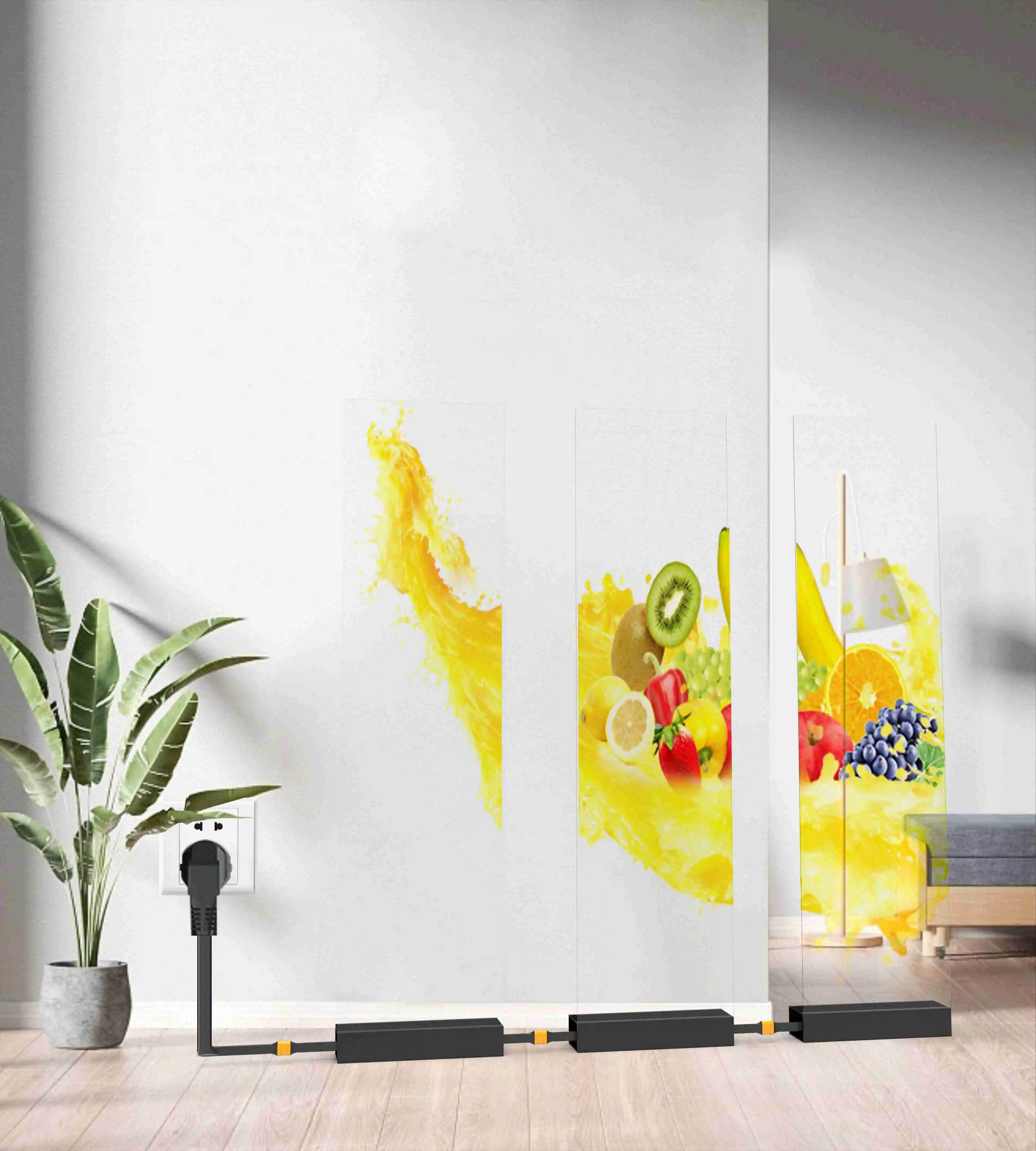 HD Transparent P4 Wide Angle COB Flexible LED Film Screen Building Fashion Show(图1)