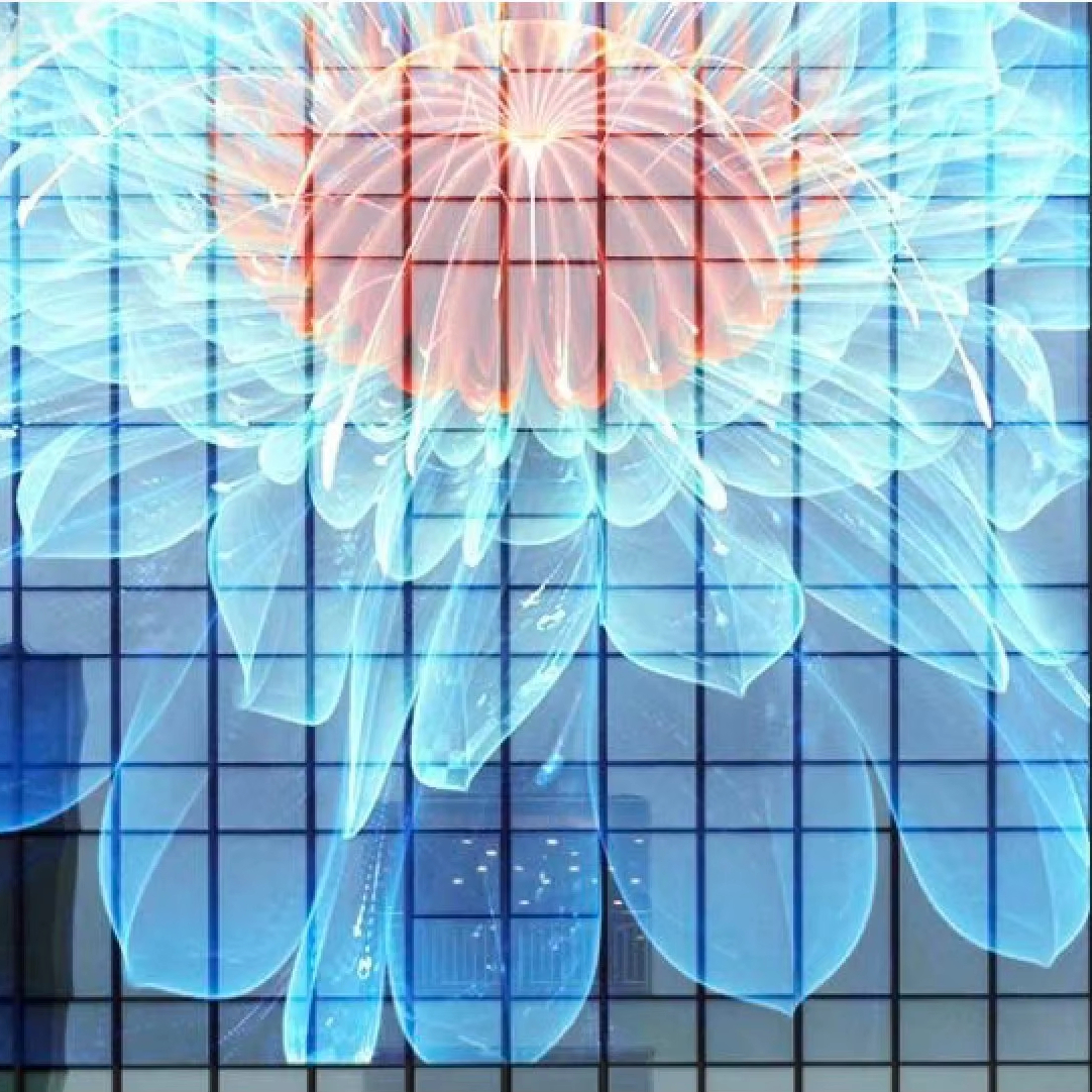 HD Transparent P20 Flexible LED Film Display Shopping Mall Glass Adhesive Digital Signage(图1)